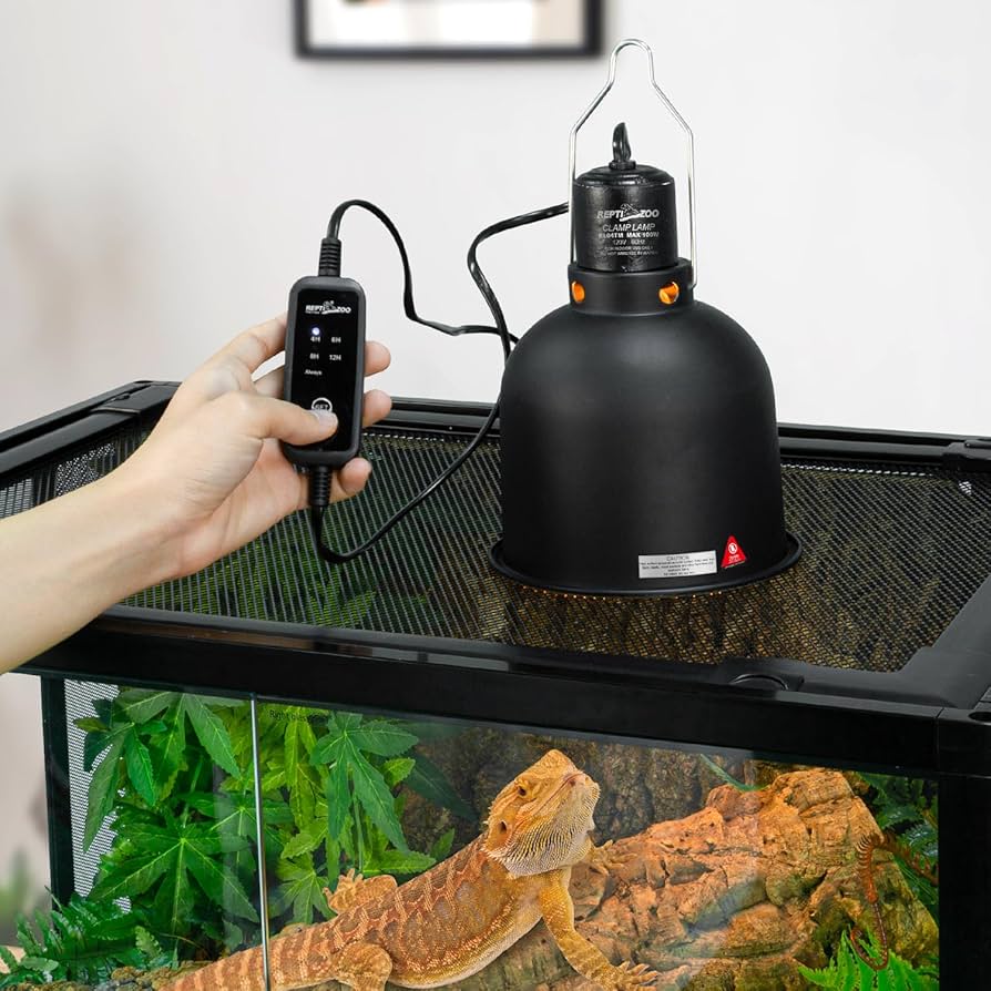 REPTI ZOO Reptile Light Fixture Packs Inch Deep Dome Lamp