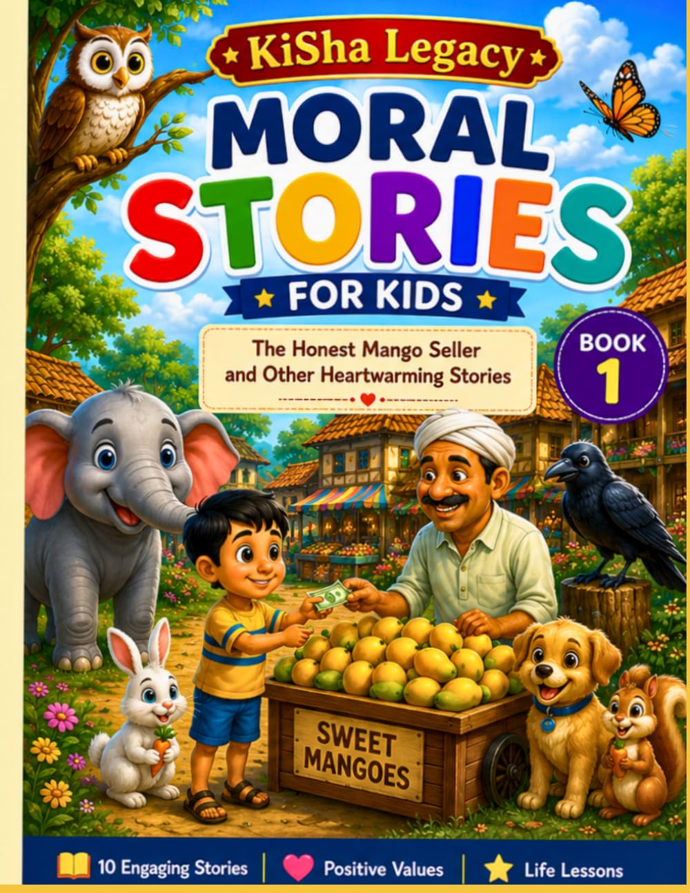 KiSha Legacy Moral Stories for Kids: Short Moral Stories That Teach Honesty, Kindness, Courage, Respect, Sharing, and Good Habits for Children Ages 3–8