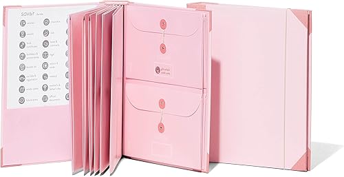 Vista 8 de Savor El organizador de documentos The Folio™ Edición 2025 Archivo expandible teñido personalizado para papeles importantes, pasaportes, Pizarra