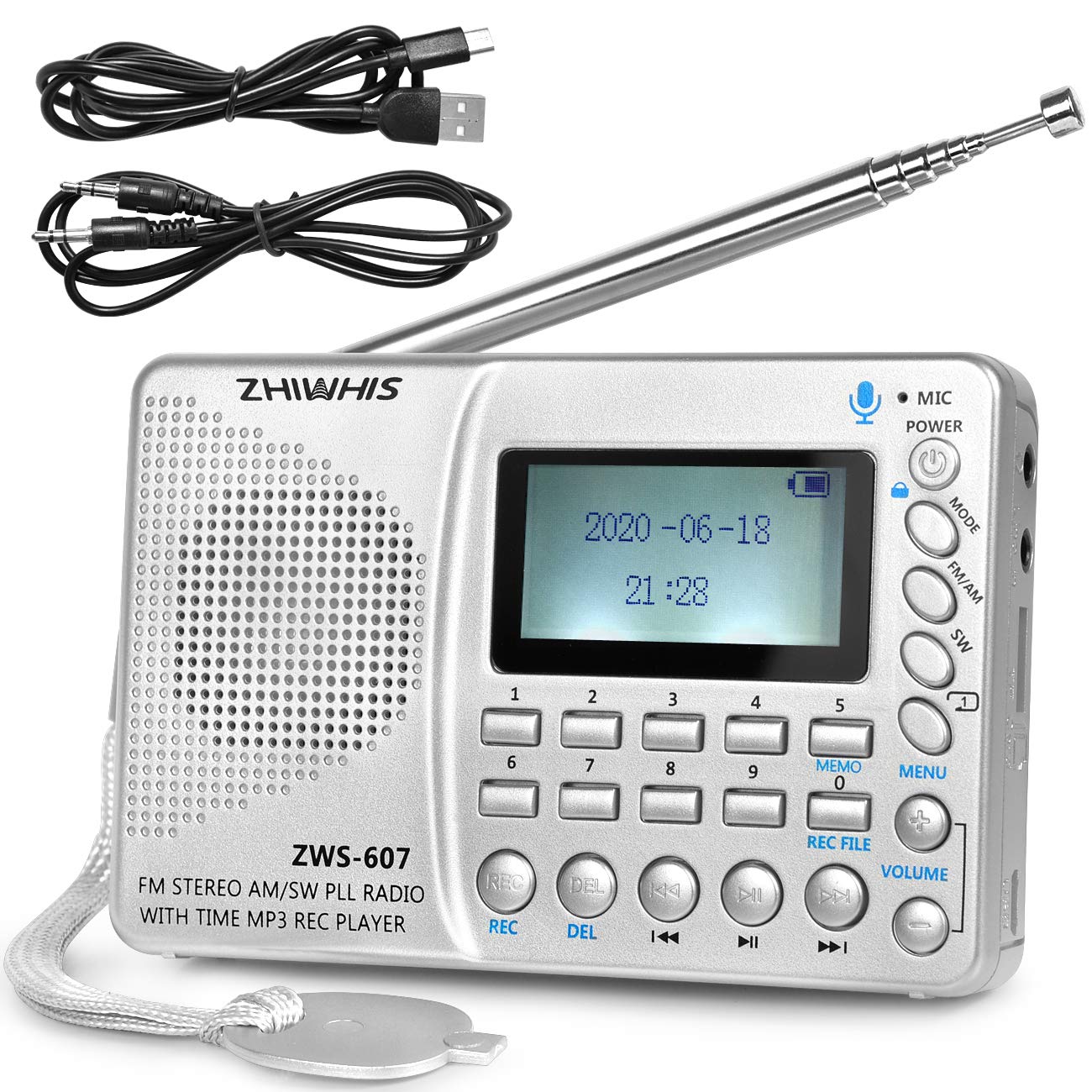 Buy ZHIWHIS Portable Radio, FM AM Shortwave Clock Radios with Timer and