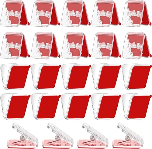 Clips autoadhesivos, clips de pared, clips para cortina de ducha, clips de fotos para colgar banderas de papel, clips de resorte adhesivos de doble