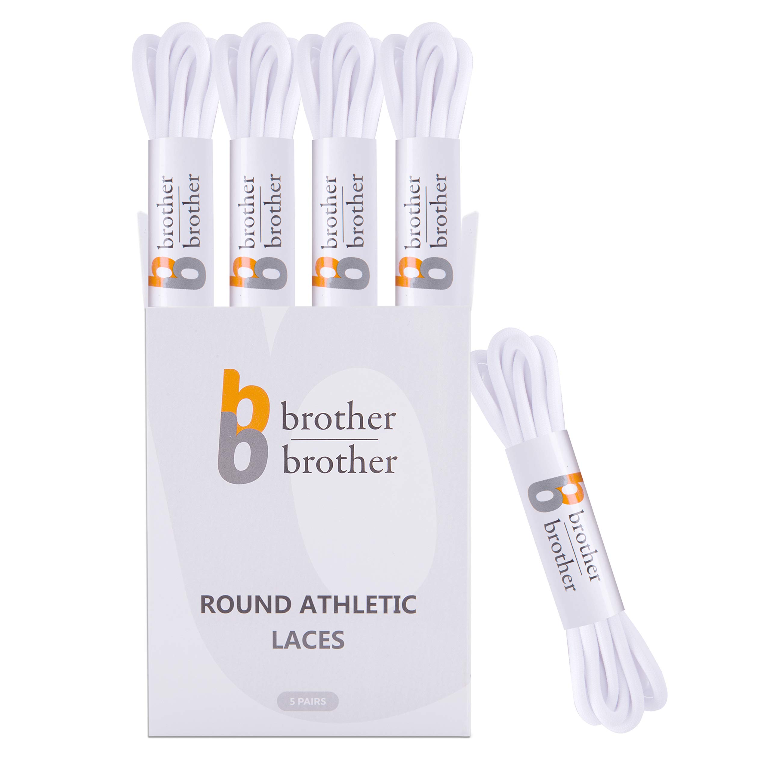 BB BROTHER BROTHER Lot de 5 paires de lacets de rechange ronds Athletic