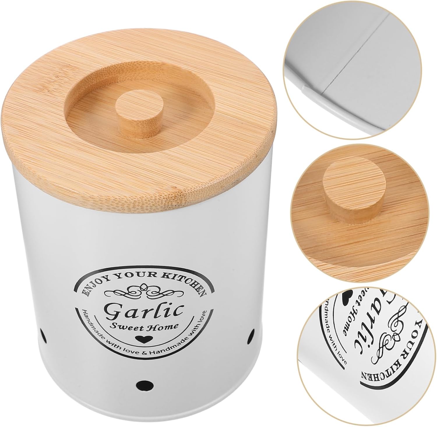 COLLBATH Practical Garlic Keeper Potato Onion Bin Storage Jar Ginger Garlic Container Vegetable Storage