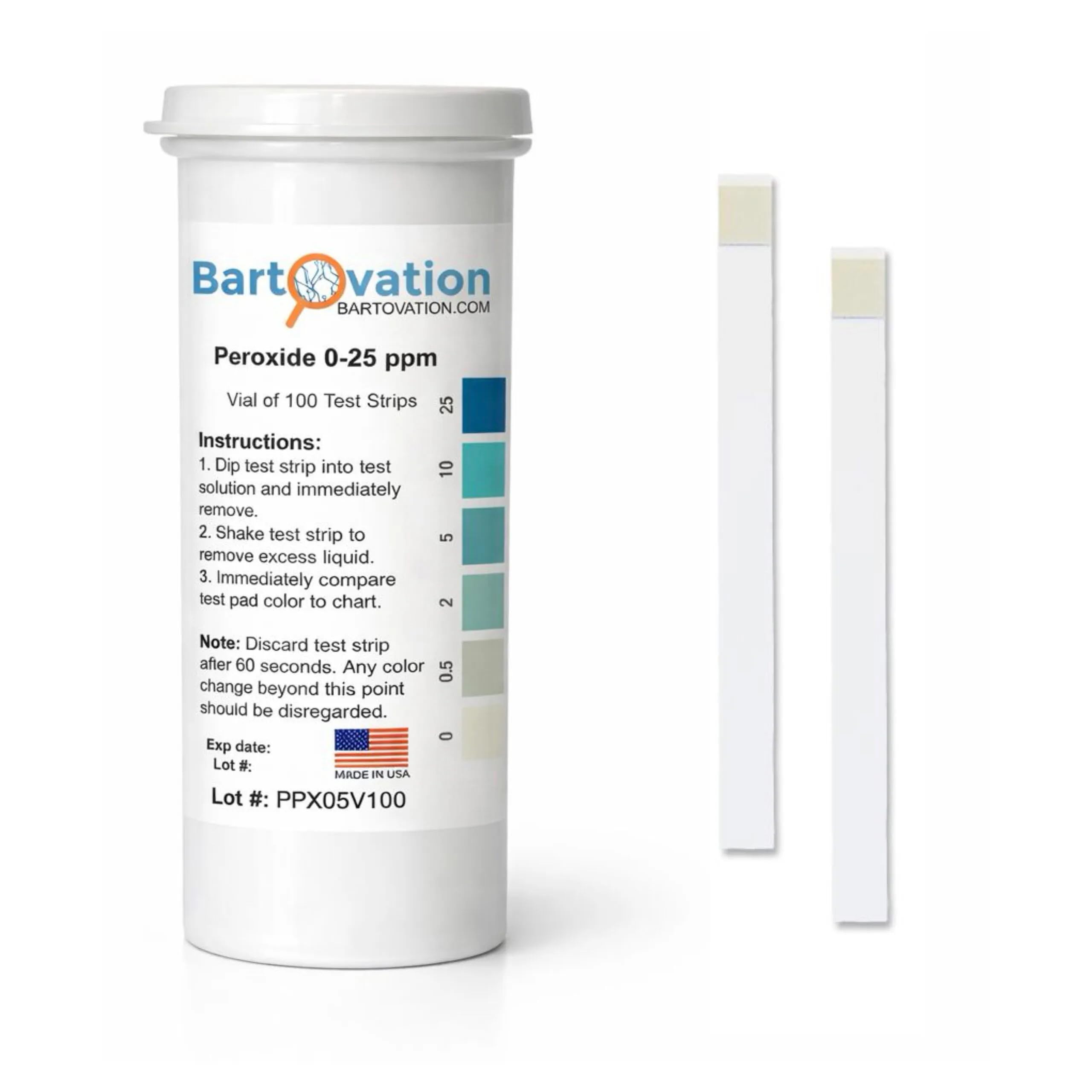 Hydrogen Peroxide Test Strips - 0-25 ppm -1