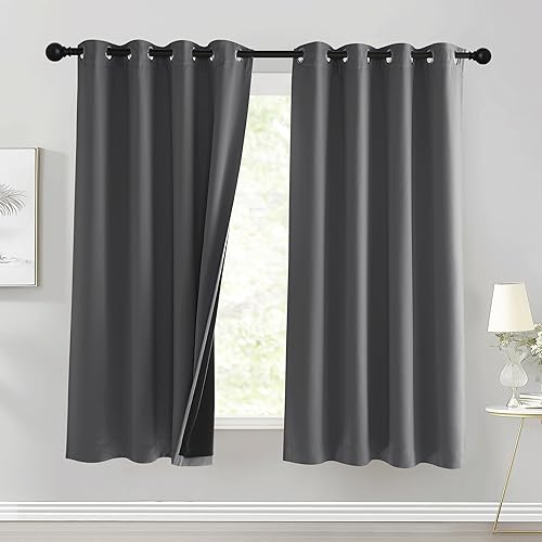 Miniatura 16 de Pony Dance - Cortinas 100% de opacidad, cortinas gruesas de doble capa con bloqueo de luz, cortinas térmicas aisladas que reducen el ruido para