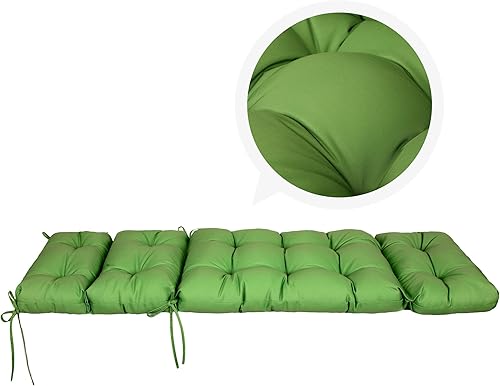 Miniatura 8 de ARTPLAN Chasie Lounge - Cojín grueso con lazos, cojín de mimbre de repuesto para silla de Paito Fruniture, 72 x 22 x 4 pulgadas, para todo tipo de