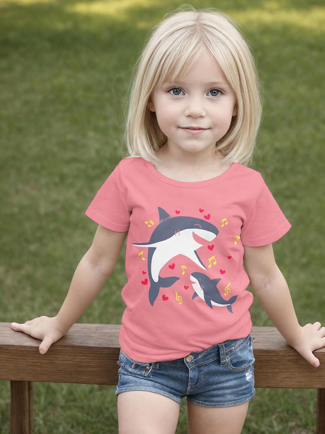 RAISEVERN Girls Clothes Cute Graphic Shirts Kids Short Sleeve T-Shirt Ocean Tee Tops Outifits - Image 5