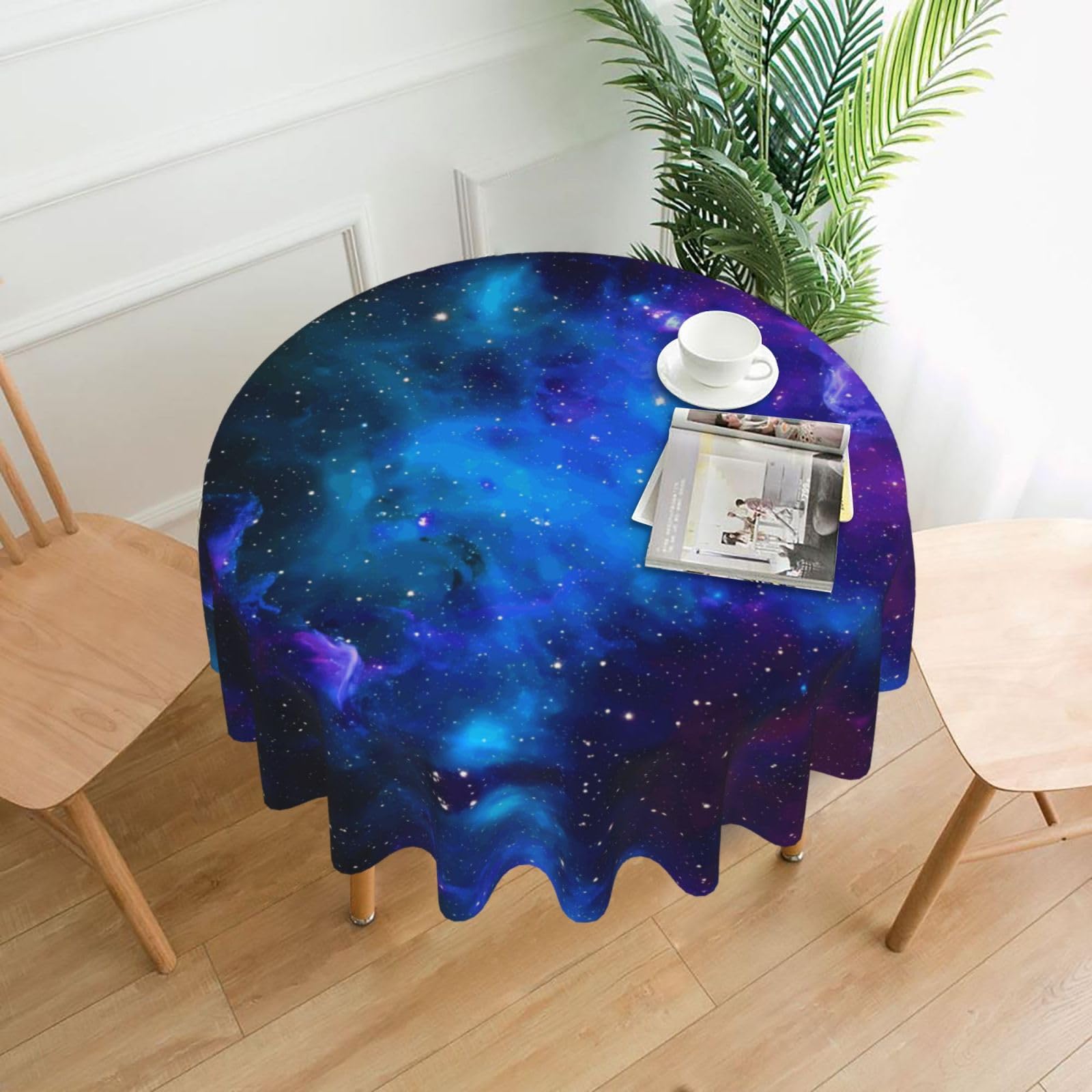 MROWYC Galaxy Printed Practical Round Tablecloth, Durable, Suitable for Home, Restaurant, Hotel, Gathering, and Decorative Table Covers