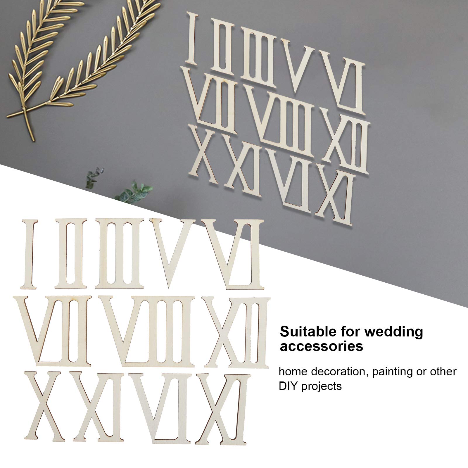 Numeri Per Orologio Da Parete, Numeri In Legno, trucioli di Legno Fai-da-Te Artigianali in Legno Leggeri per la Decorazione Domestica per Accessori da Sposa