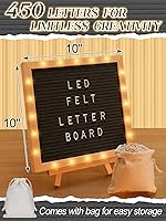 Vista 4 de Tablero de letras de fieltro con luces LED, anuncio personalizado de embarazo y bebé de 10 x 10 pulgadas con marco, decoraciones de fiesta de boda