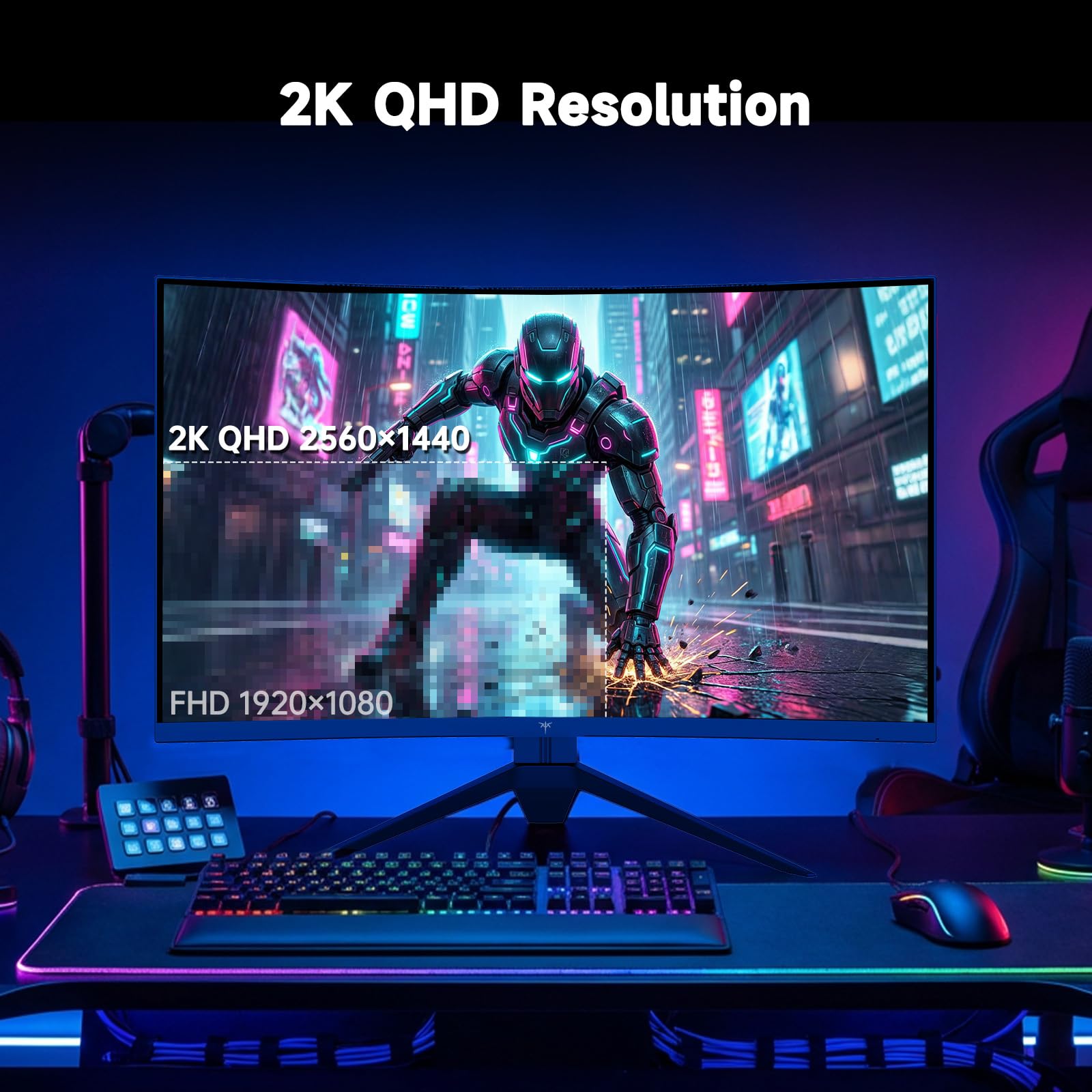 Amazon.co.jp: KTC 27インチ 240Hz 湾曲ゲーミングモニター 2K QHD