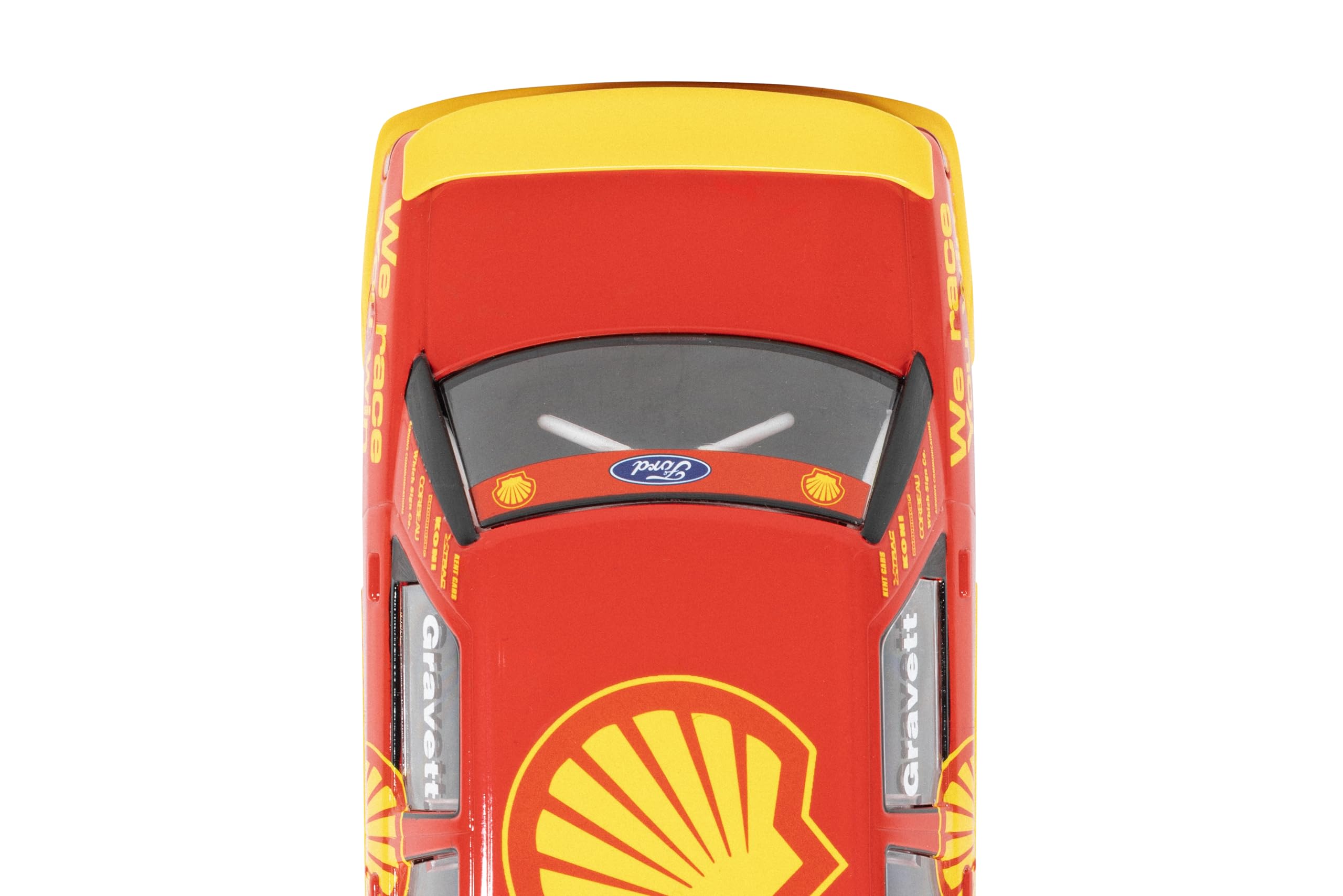Scalextric C4632 Ford Sierra Sapphire Slot Car, BTCC 1990 Rob Gravett, Escala 1:32, Livera roja y Amarilla, con Luces y magnatracción