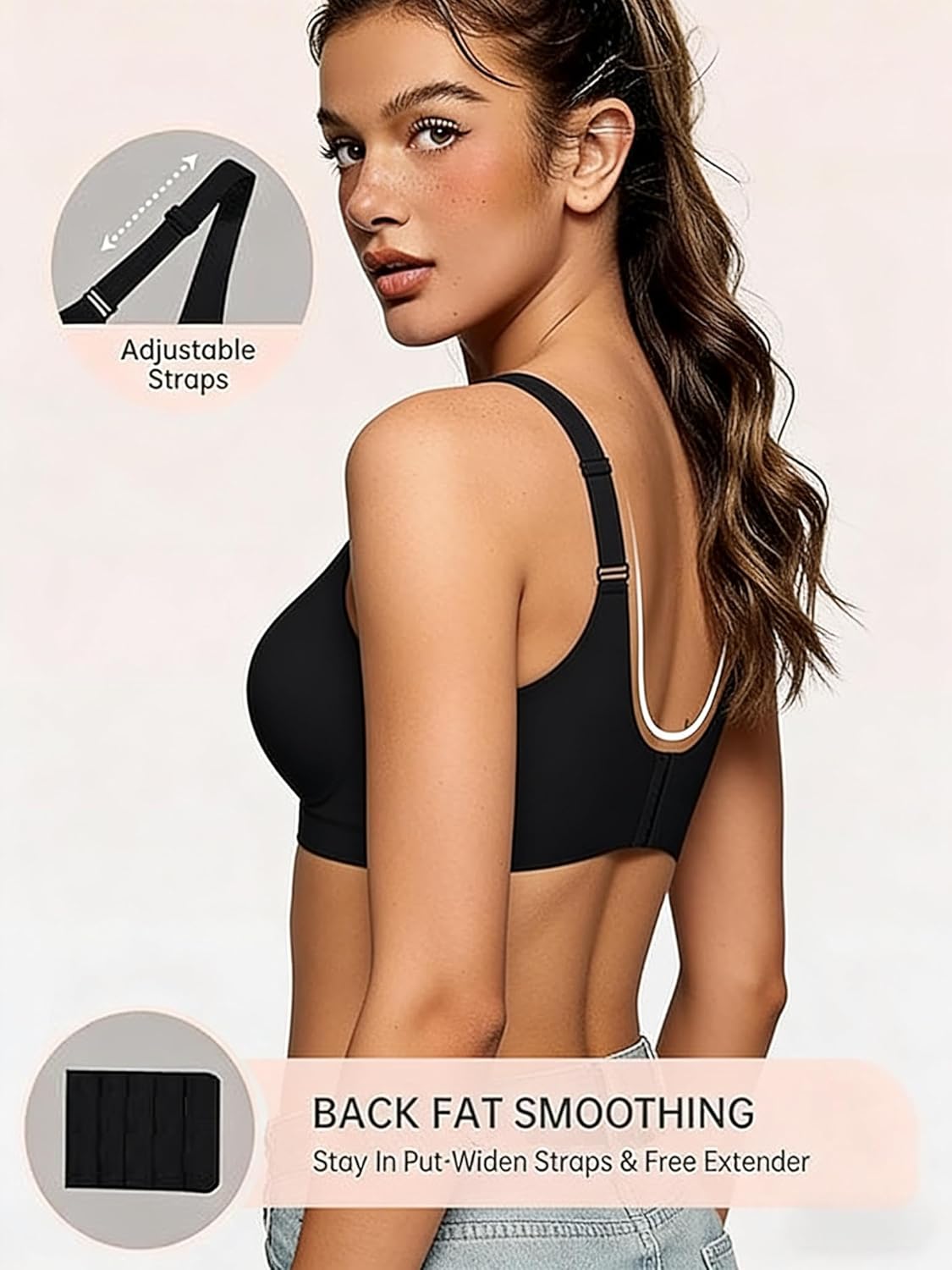 2026 Women Jelly Seamless Wireless Push Up Bras Deep V No Underwire Supportive Everyday Bra Full Coverage Plunge Bralettes - Image 3