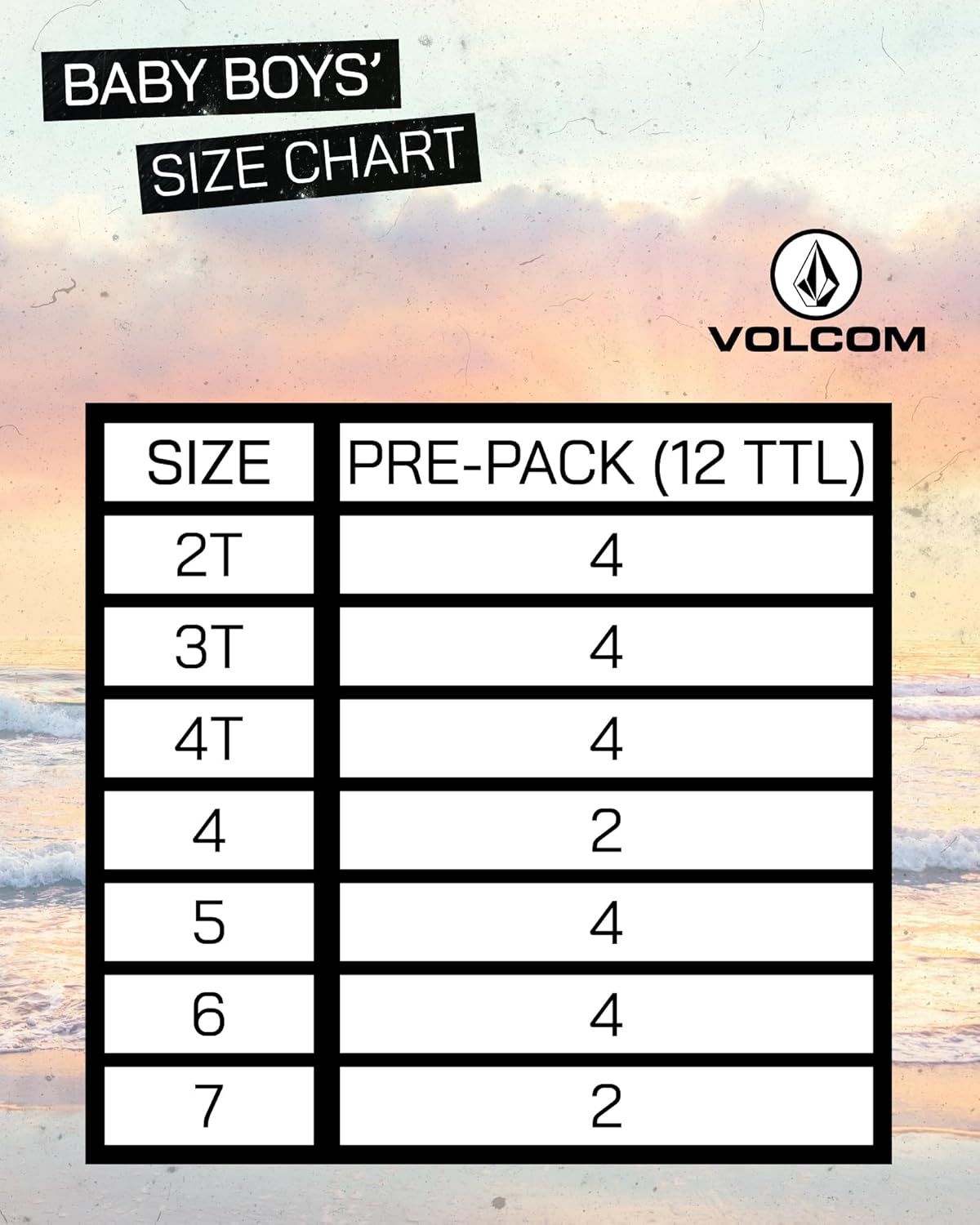 Volcom Baby Boys Swim Set - 2 Piece Long Sleeve Swim Shirt Graphic Tees & Board Shorts, Infant Toddler Little Boys Swimsuit