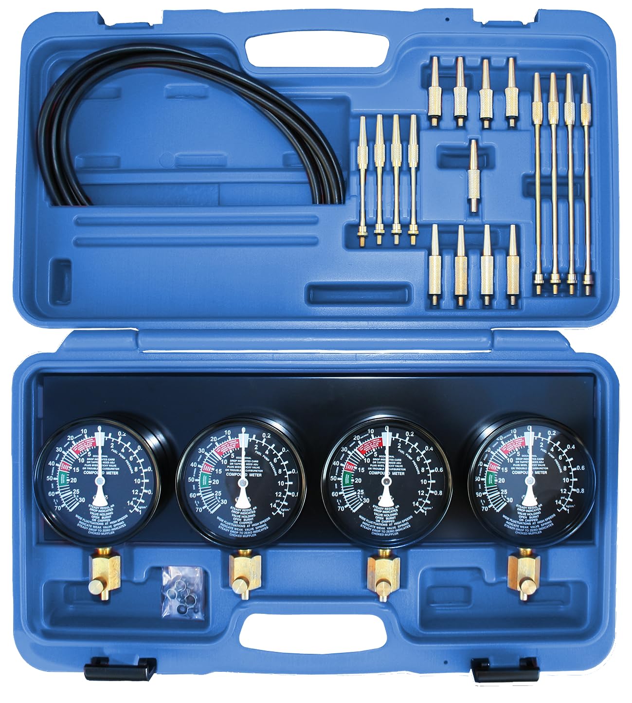 SW-Stahl 26093L Vergaser Synchrontester - 4-Zylinder Synchronisierer | Präzises Synchronisierungswerkzeug Set, Messgerät zur Feinabstimmung der Motorleistung, robustes Abstimmgerät Kit