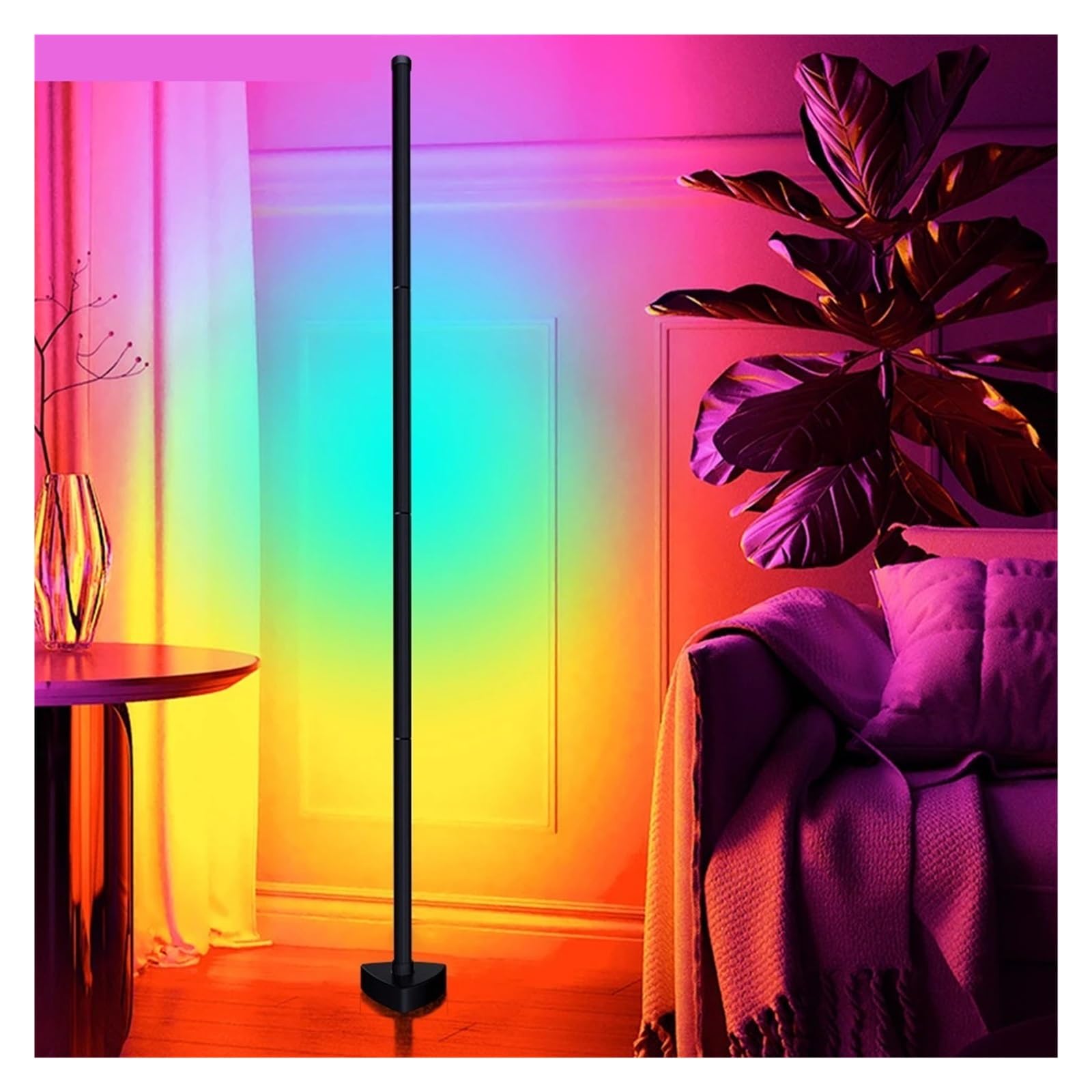 Lampa Stojąca Lampa Podłogowa LED RGB Salon Możliwość Przyciemniania 141cm Wysoce DIY Stojak Nastrojowe Oświetlenie Do Sypialni Home Decor Wewnętrzne Pasuje Każdego Stylu Wnętrza
