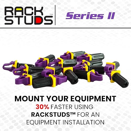 Miniatura 4 de Rackstuds Paquete de 20 tornillos para rack de servidores Serie II P20  Reemplazo de tuerca enjaulada púrpura 0.126 in0.126 pulgadas  Una solución