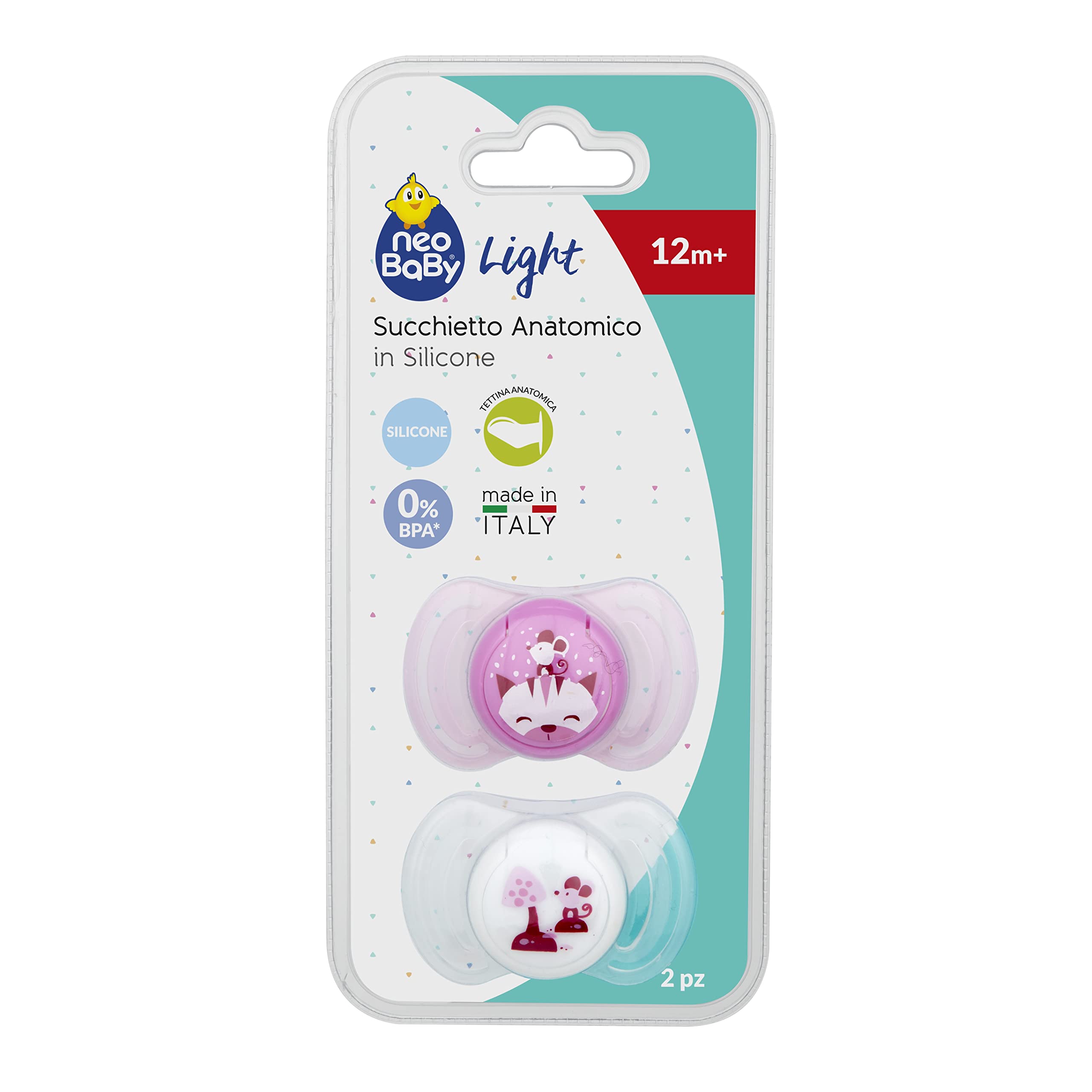 Neobaby Light Soother with Anatomic Silicone Nib Maxi 12 Months+ 2