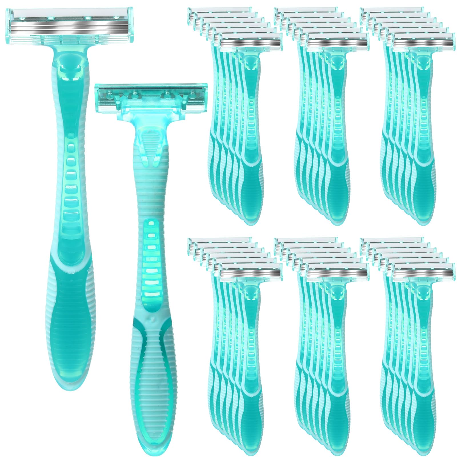 36 Count Disposable Razors for Women Bulk, 3 Blade Shavers