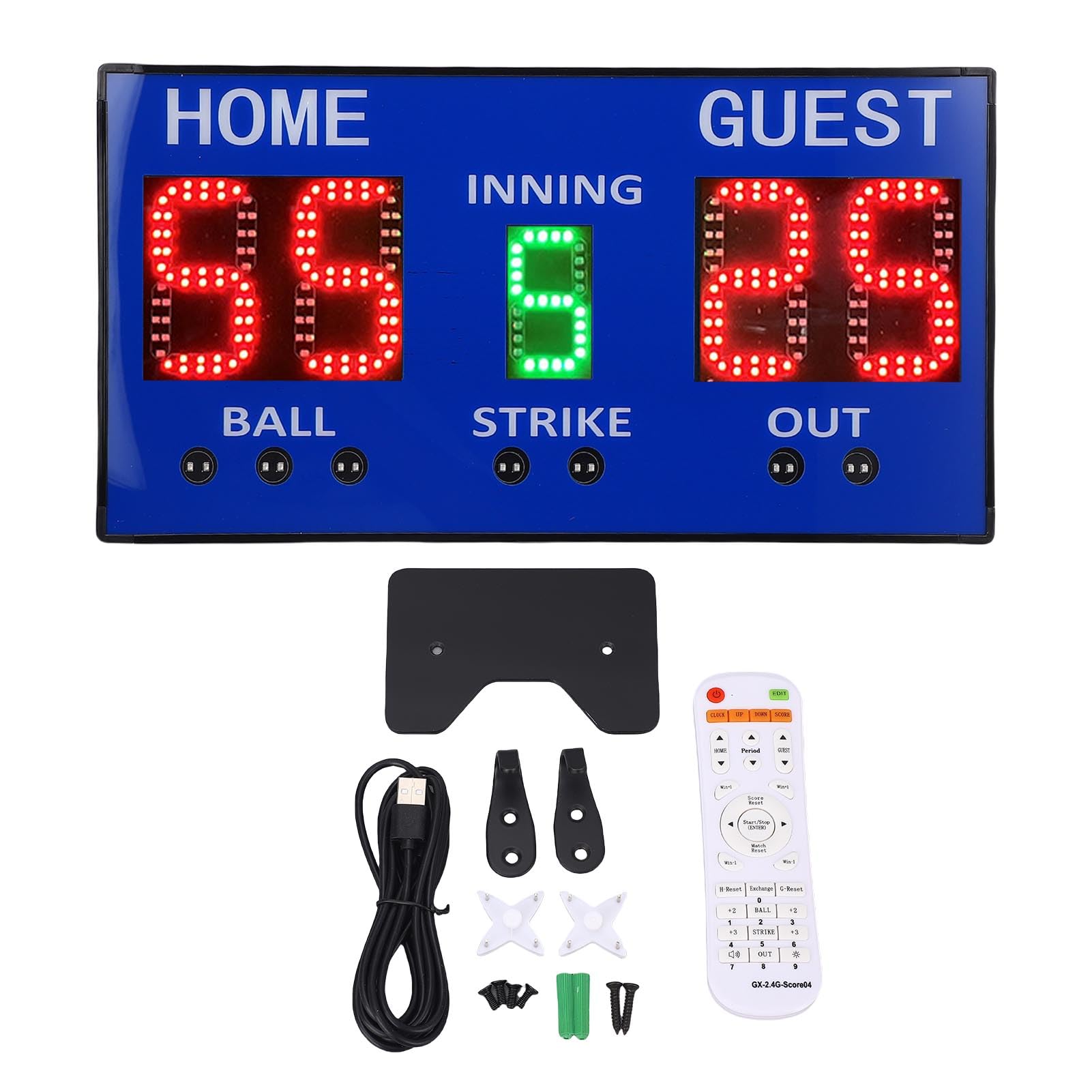 YZ LED Portable Digital Scoreboard Tabletop Electronic Scoreboard with Remote Portable Scoreboard for Games Indoor Outdoor