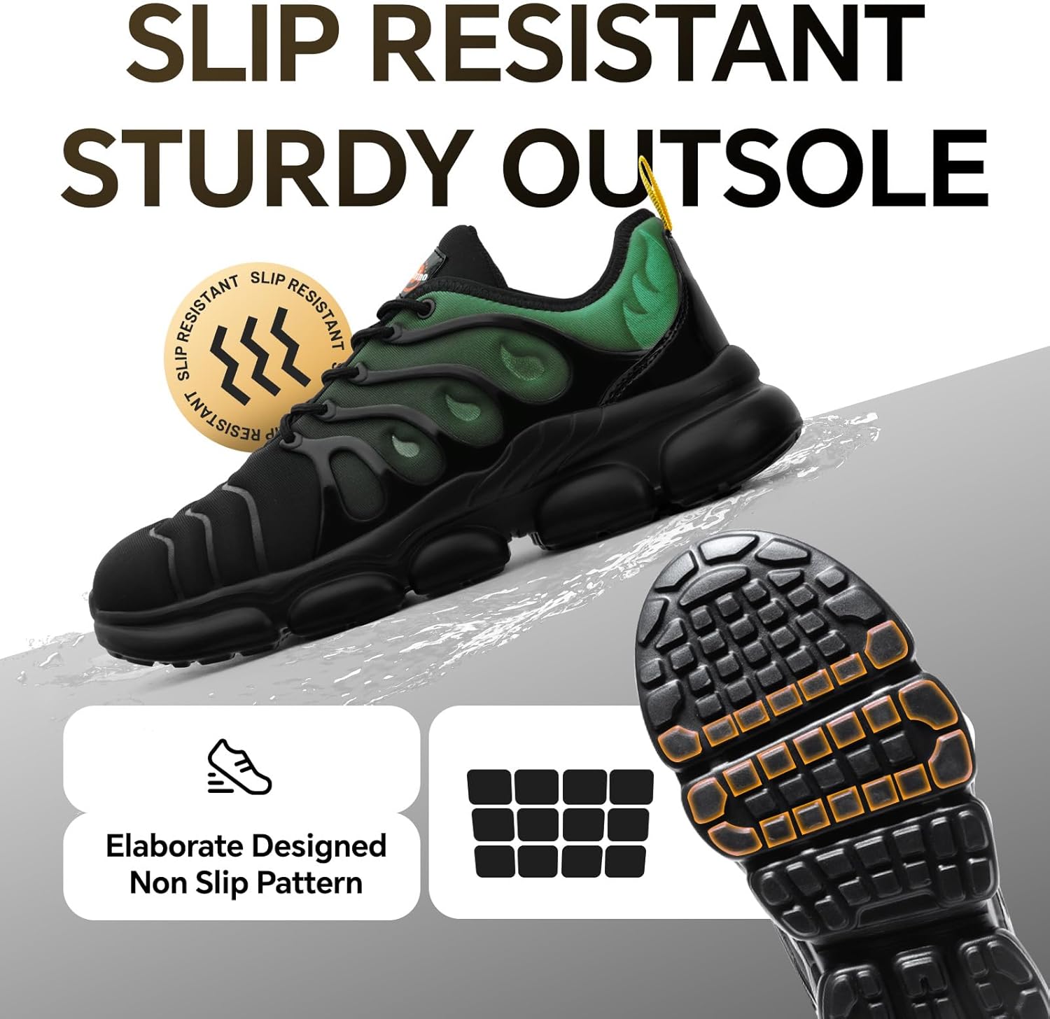 Steel Toe Shoes for Men Women Comfortable Lightweight Work Sneakers for Men Composite Toe Safety Sneakers Men's Slip Resistant Indestructable Construction Safety Shoes - Image 5