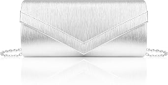 Larcenciel Womens Evening Handbags, Fashion Vegan Leather Envelope Clutch Purse &Chain for Date Night Wedding Cocktail Party