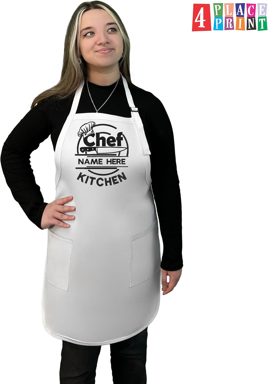 Personalized Embroidered Apron with Custom Name. Professional Quality Apron for Men & Women. Kitchen Design