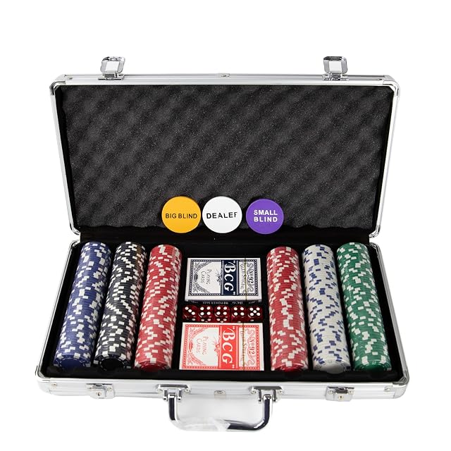various Set de Póker 300 Fichas 11,5 g con Maletín de Aluminio