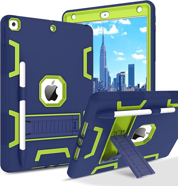 BENTOBEN iPad 10.2 Case,iPad 9th Gen(2021), iPad 8th Gen Case, iPad 7th Gen Case, Three Layer Hybrid Hard PC Bumper Shockproof Kickstand Protective Kids Full Body Case for 10.2'' 2021/2020/2019