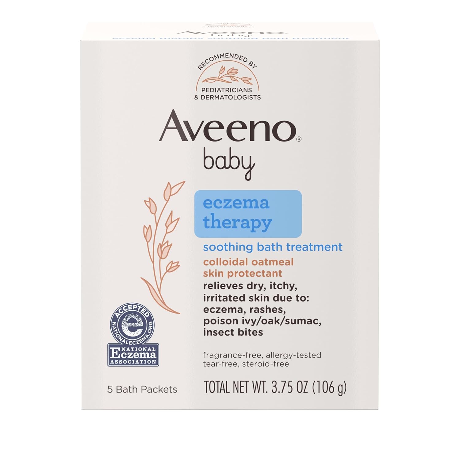 Aveeno Baby Eczema Therapy Soothing Bath Treatment for Relief of Dry Itchy Irritated Skin Made with Natural Colloidal