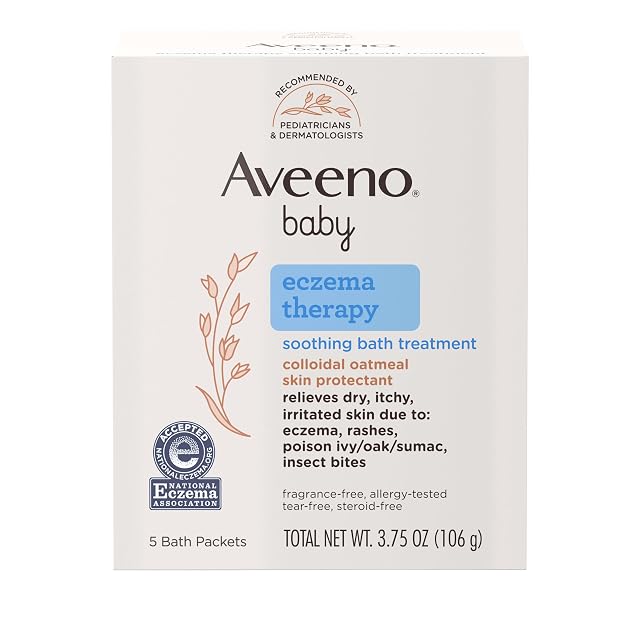 Aveeno Baby Eczema Therapy Soothing Bath Treatment for Relief of Dry Itchy Irritated Skin Made with Natural Colloidal