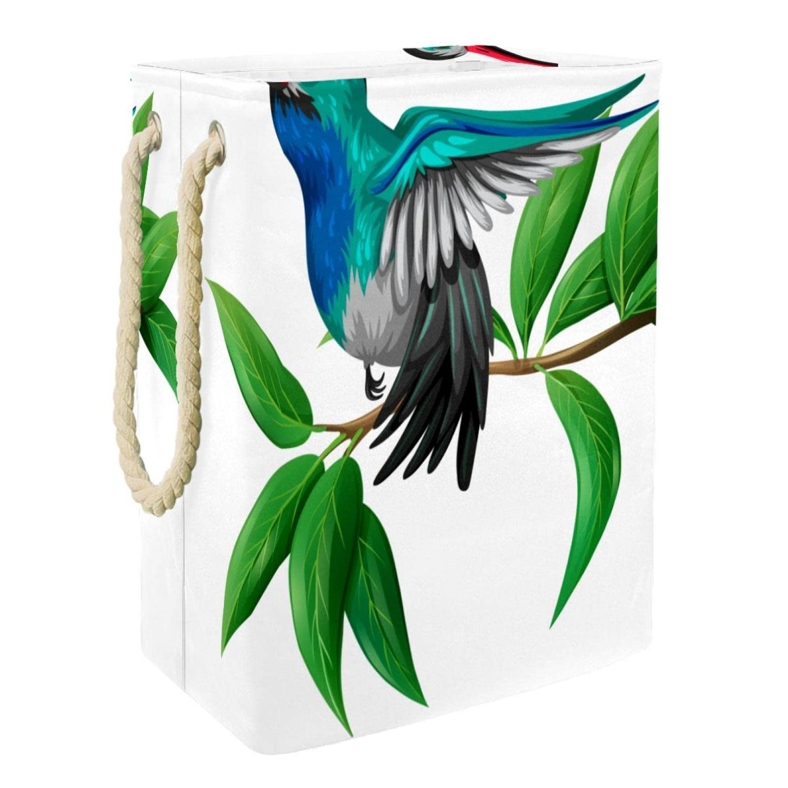 Panier à linge personnalisé colibri pour organiser le dortoir et la salle de bain