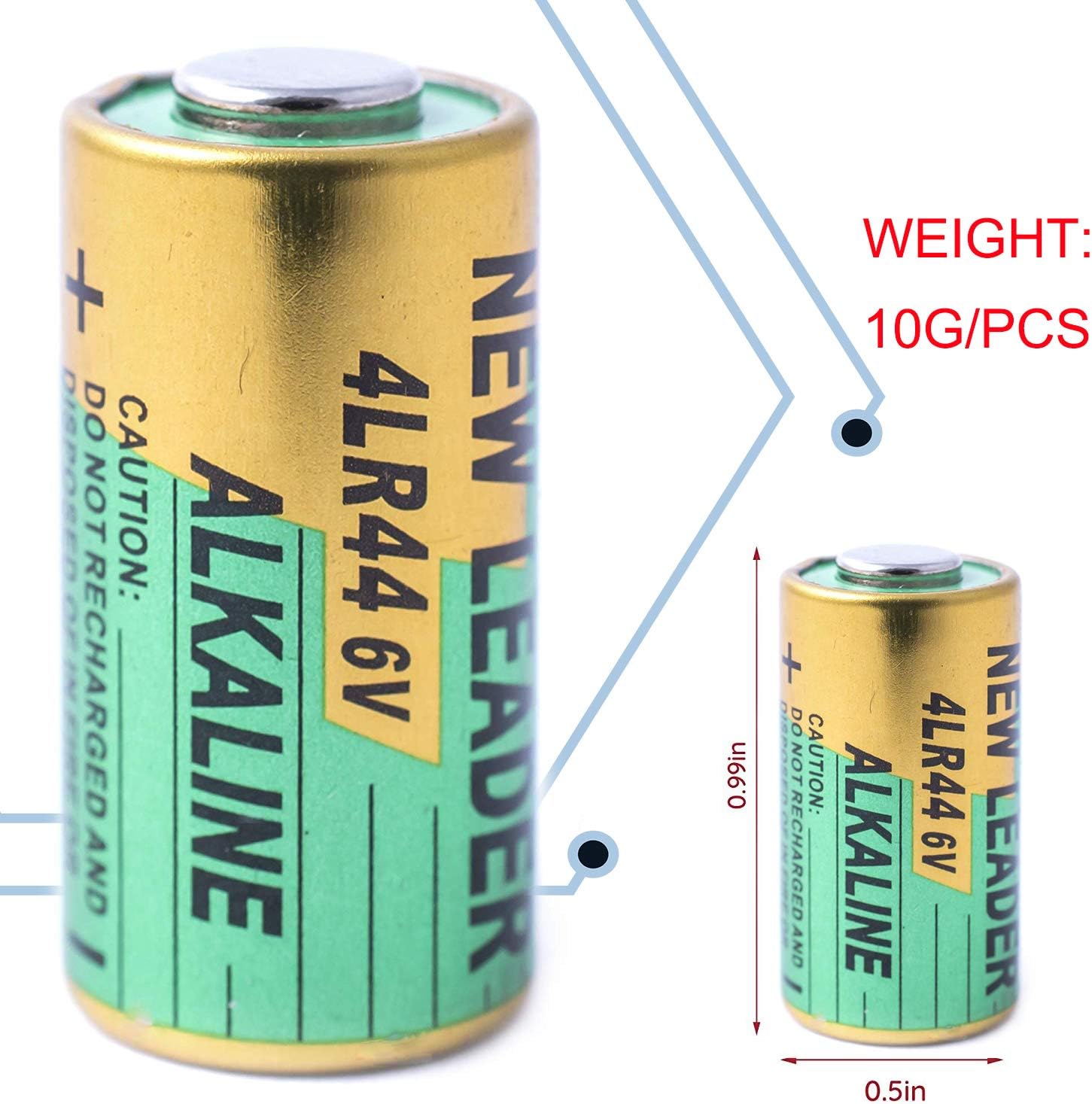 MASBRILL Bark Collar Battery 6V 4LR44 Alkaline Battery,476A / PX28A / A544 / K28A / L1325 6V Battery (5pcs) : Health & Household