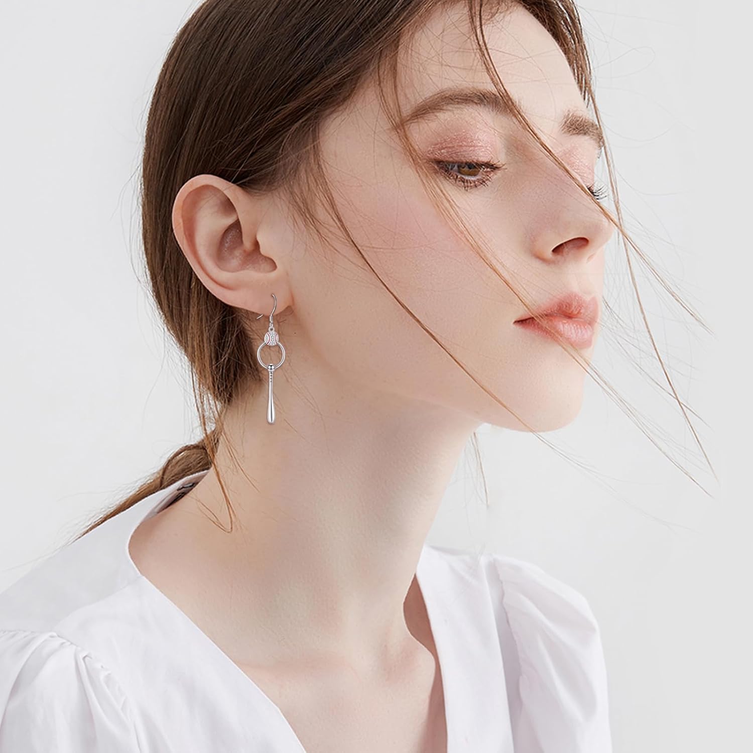 POPLYKE Sport Earrings for Women 925 Sterling Silver Dangle Earrings Jewelry Gifts for Player Sports Fan - Image 2