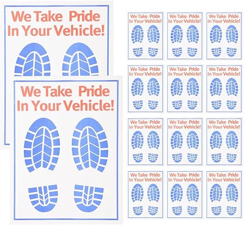 80 hojas de papel para pies, alfombrillas desechables de papel desechables para vehículos, suministros de servicio automotriz, alfombrillas de papel