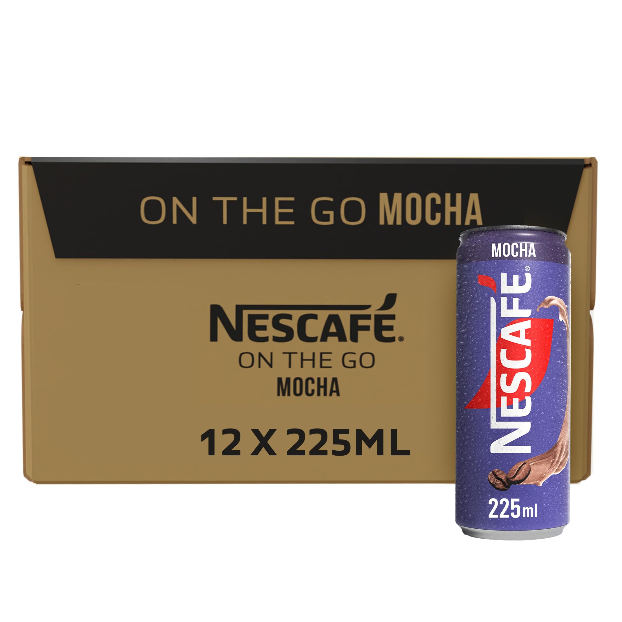 Nescafe Mocha Iced Coffee On-the-go 225ml, 12 Cans