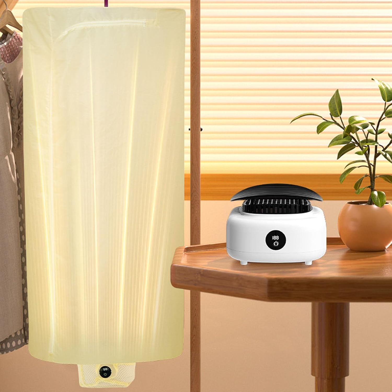 Portable Mini Clothes Dryer 800W, Folding Drying Machine with Digital Timer, Fast 15 Min Drying - Lightweight, Safe for Baby Clothes, Ideal for Travel and Home Use