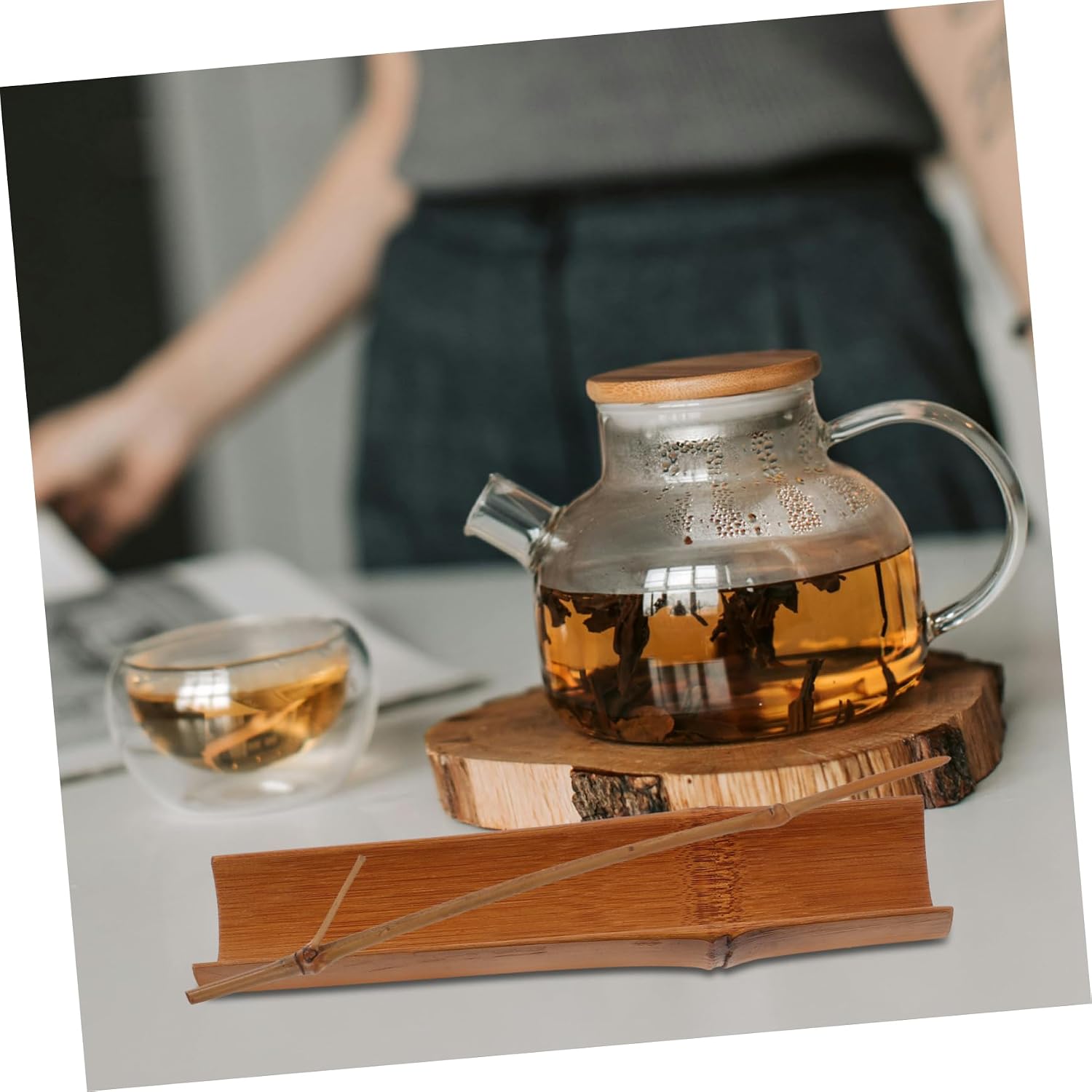 1 Set 2pcs Tea Accessories Wood Tools Japanese Accessories Wooden Teaspoon Wooden Tea Scoop Tea Service Tool Bamboo Tea Tool Tea Accessory Tea Making Tool Tea Tea Scoop Antique