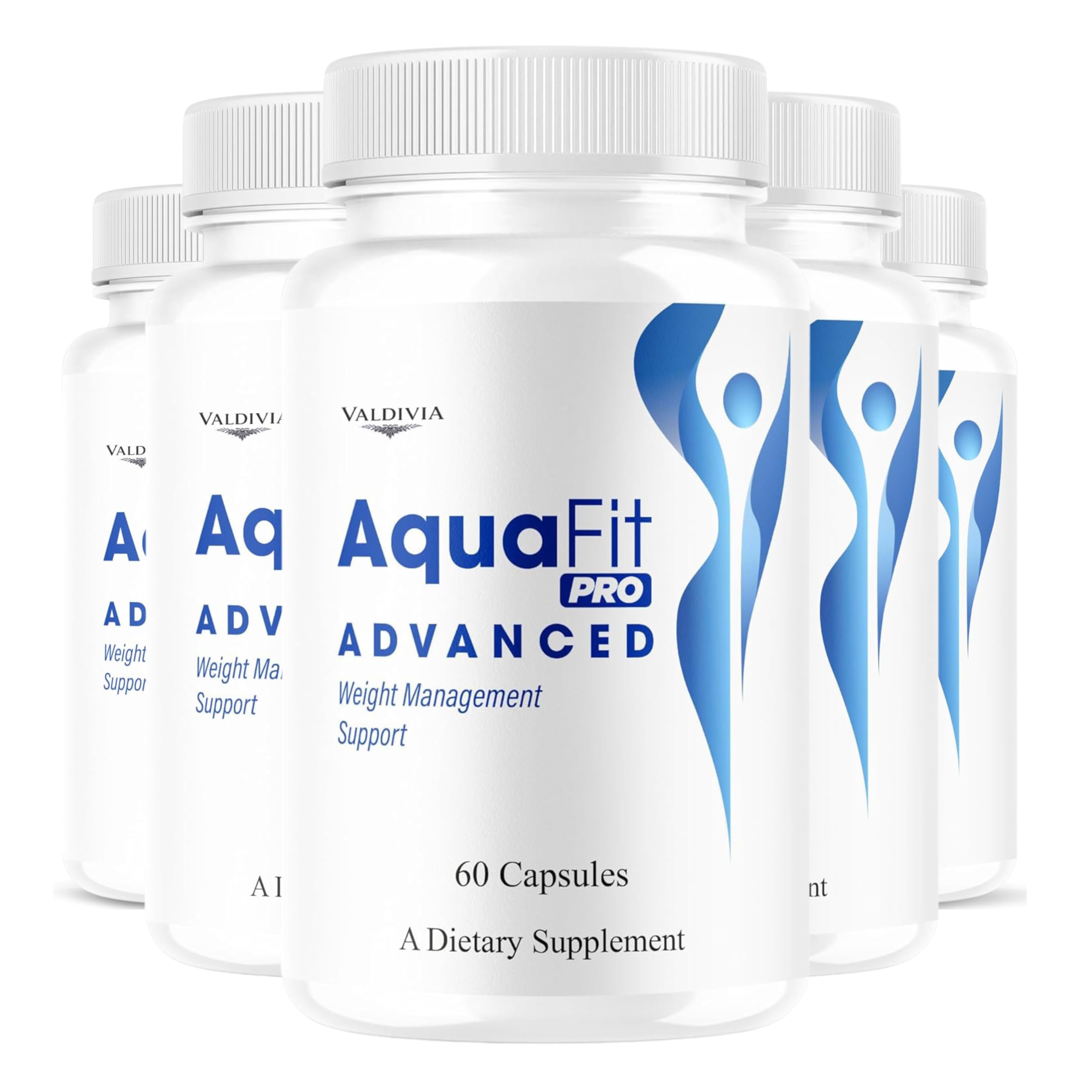 (5 Pack) Aquafit Pro Advanced Capsules - Official Aqua Fit Advanced Support Supplement All Natural Premium Formula Daliy Support Capsule for Overall Health & Wellness, 300 Capsules for 5 Months