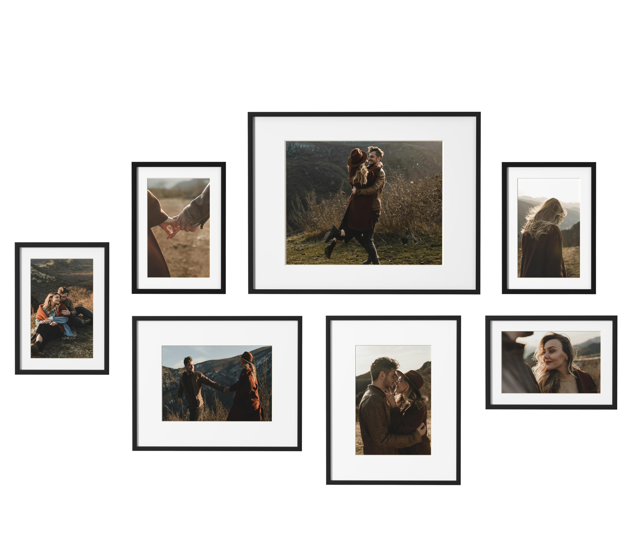 Eletecpro 8x10 Collage Picture Frame – Holds 2x 4x6 Or 1x 8x10 Photo, Distressed White, Wall Or Tabletop