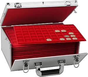 Safe 273 Münzen-Koffer GIGANT: Münzkoffer mit 15 Einsätzen für über 500 St. Verschiedene Münzen