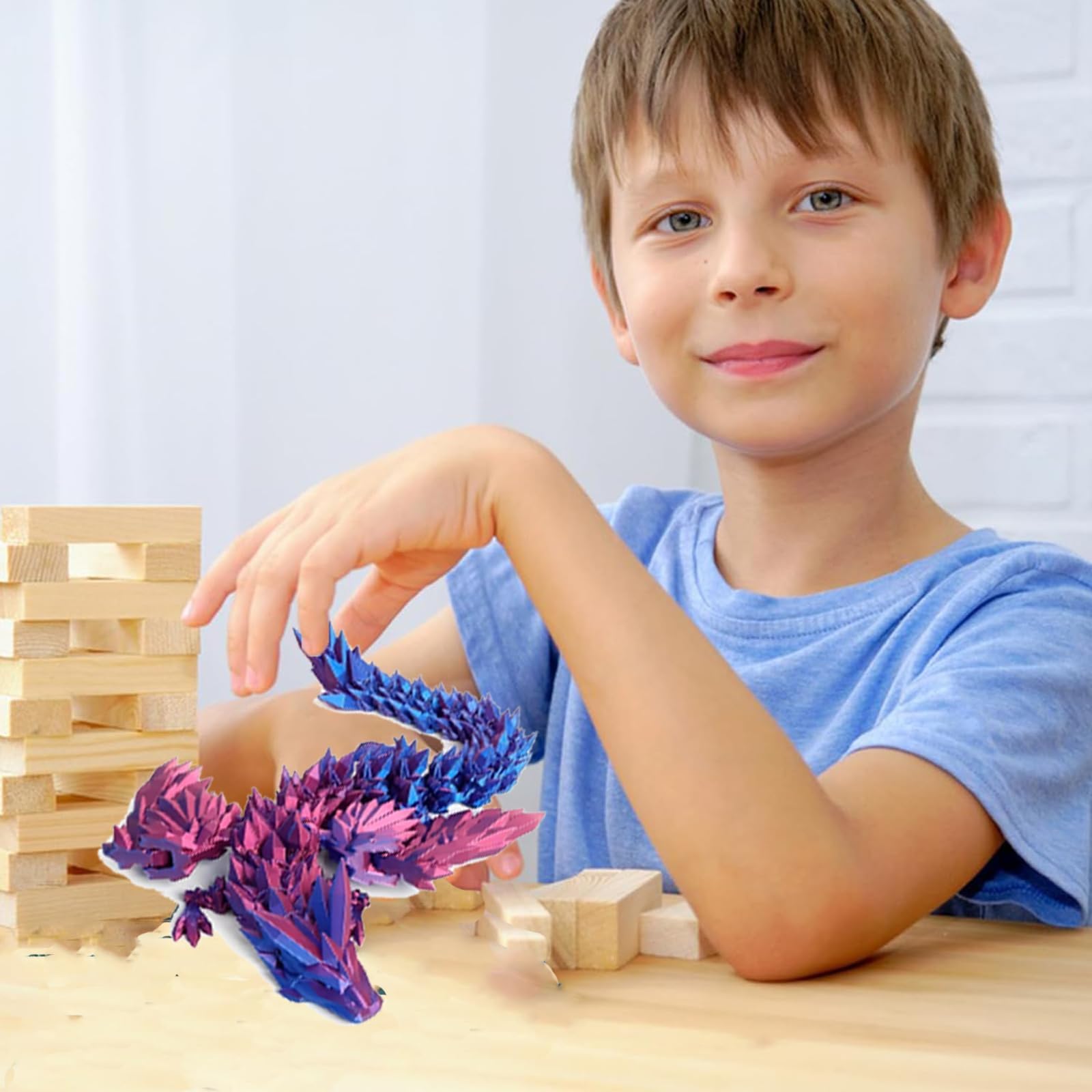 2PCS 3D Printed Dragon, Dragon Fidget Toy, Articulated Dragon, 22cm Articulated Fidget Dragon Toys - Image 4