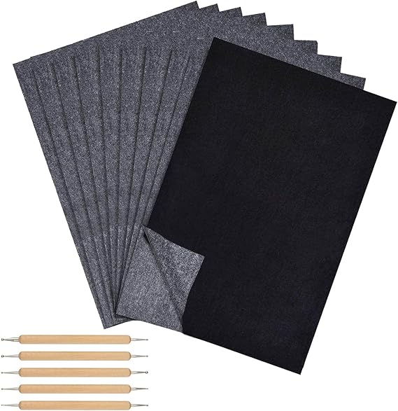 100 Sheets A4 Carbon Paper - Blue Graphite Transfer Tracing Paper For Art & Crafts