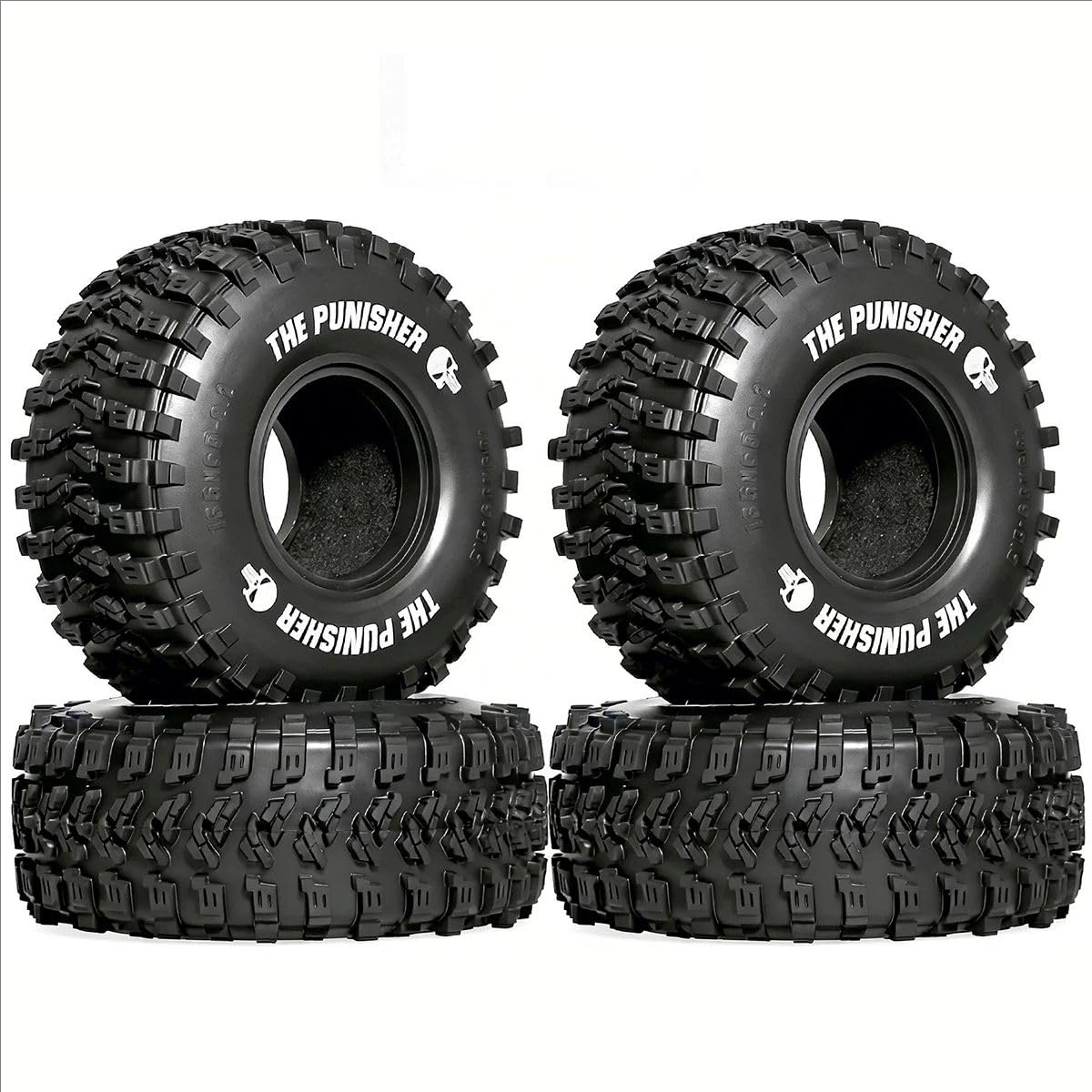 4 szt. 2,2 '' gumowe koła do opon 135 x 55 mm RC części zamienne do 1/8 MJX CROSSRC X3 YIKONG YK4082 AXIAL AXP8 Crawler RC Car