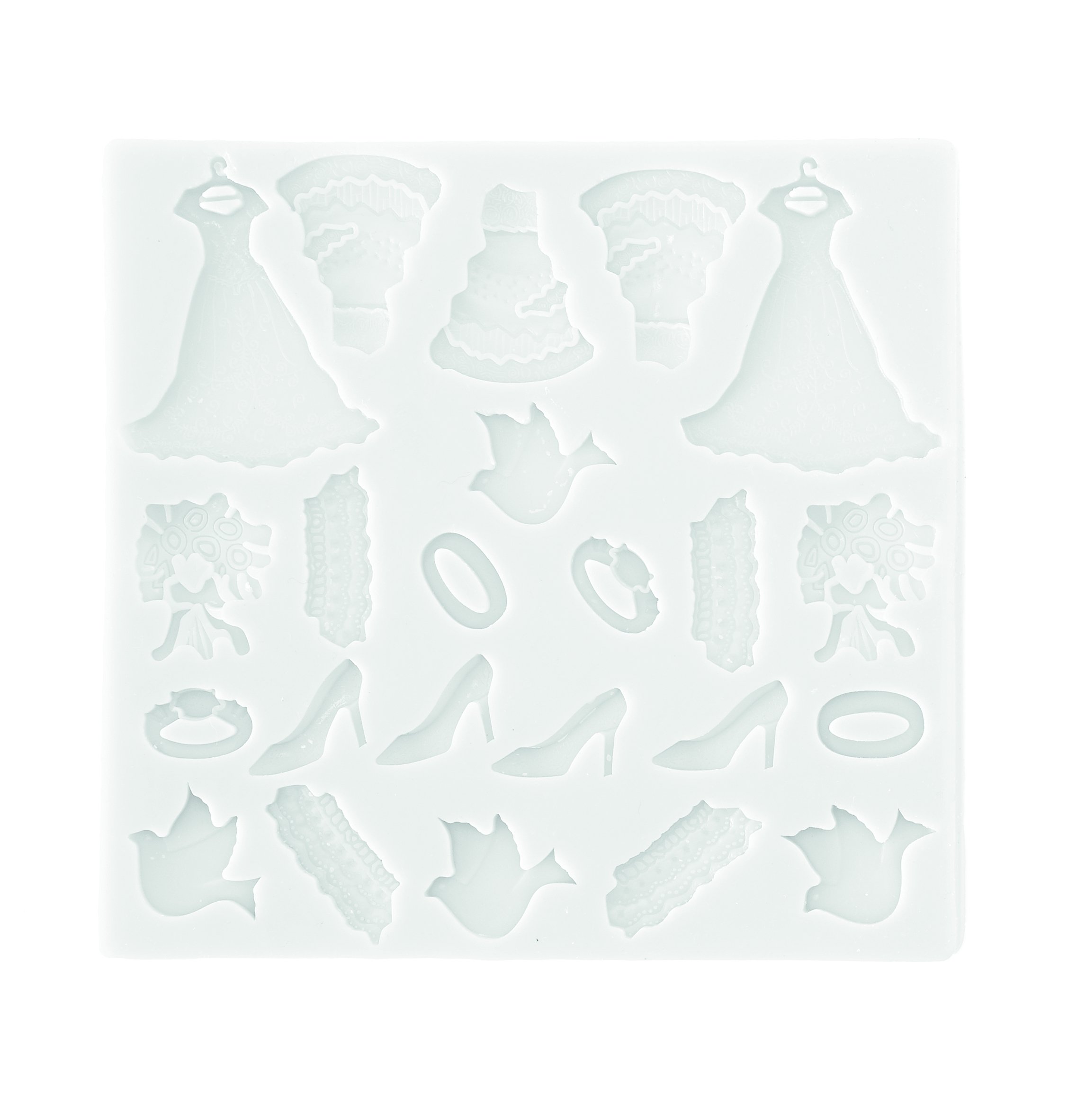 Silikomart 71.466.00.0096 Mould for Sugar Paste SLK366 Wedding Silicone-White