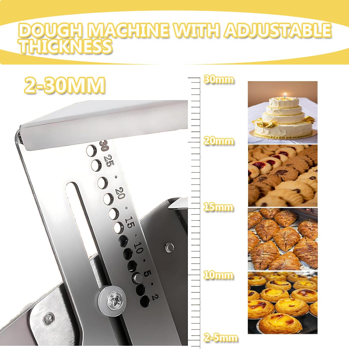 Laminoir électrique pour la pâtisserie maison, laminoir automatique à pâte