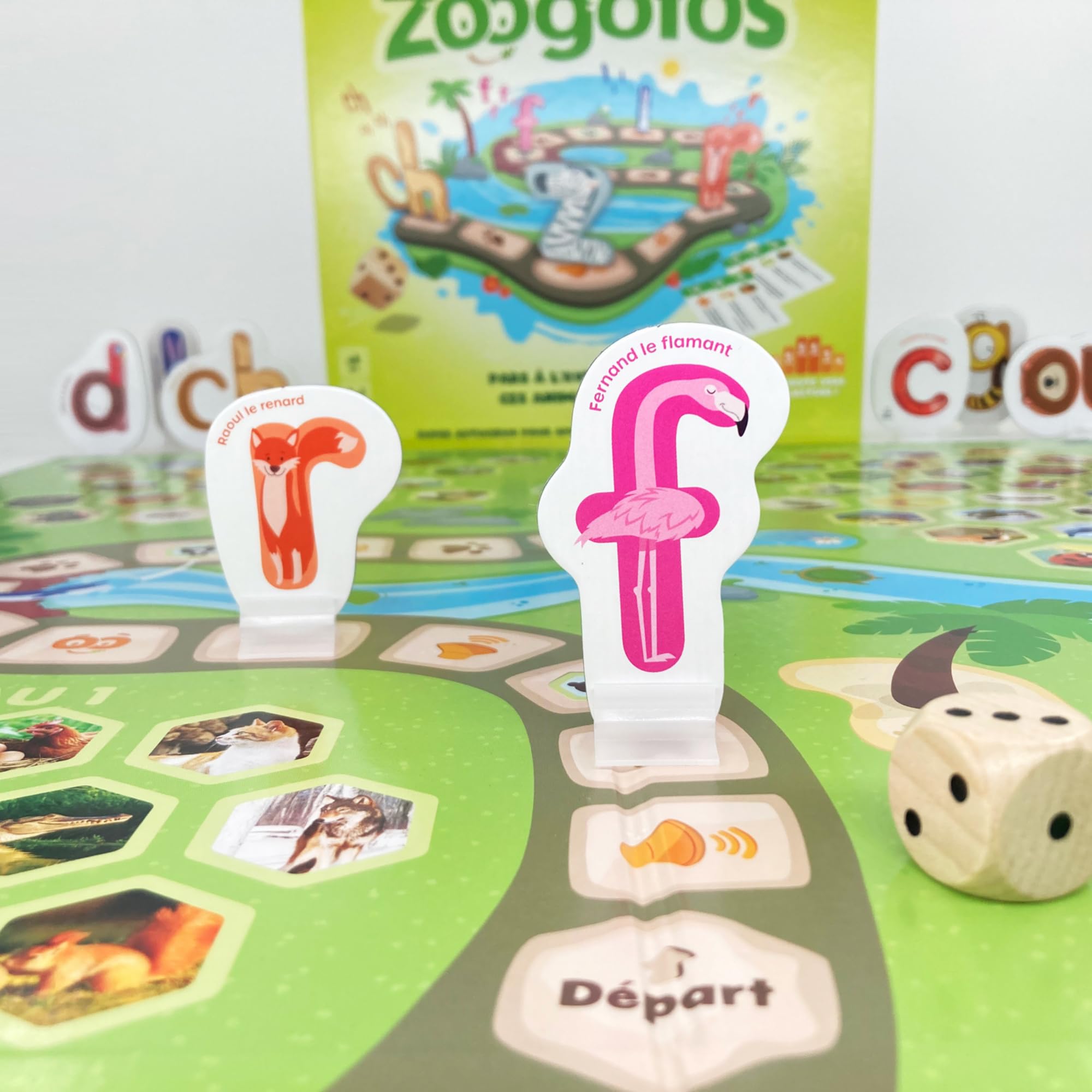 Edukacyjna gra planszowa do czytania dla dzieci w wieku 4-7 lat - 6 progresywnych i zabawnych gier do nauki liter i dźwięków - Sprytne litery zwierzęce - sprawdzona metoda - Wyprodukowano we