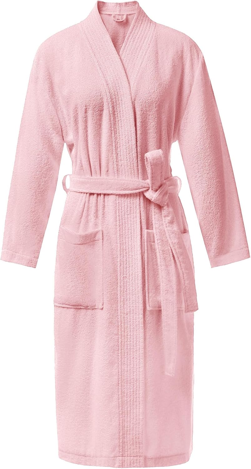 SIORO Women Terry Cloth Bath Robes with Pockets, Soft Long Cotton plush Kimono Wrap Bathrobe, Spa, Fuzzy Female nightgrown - Image 6