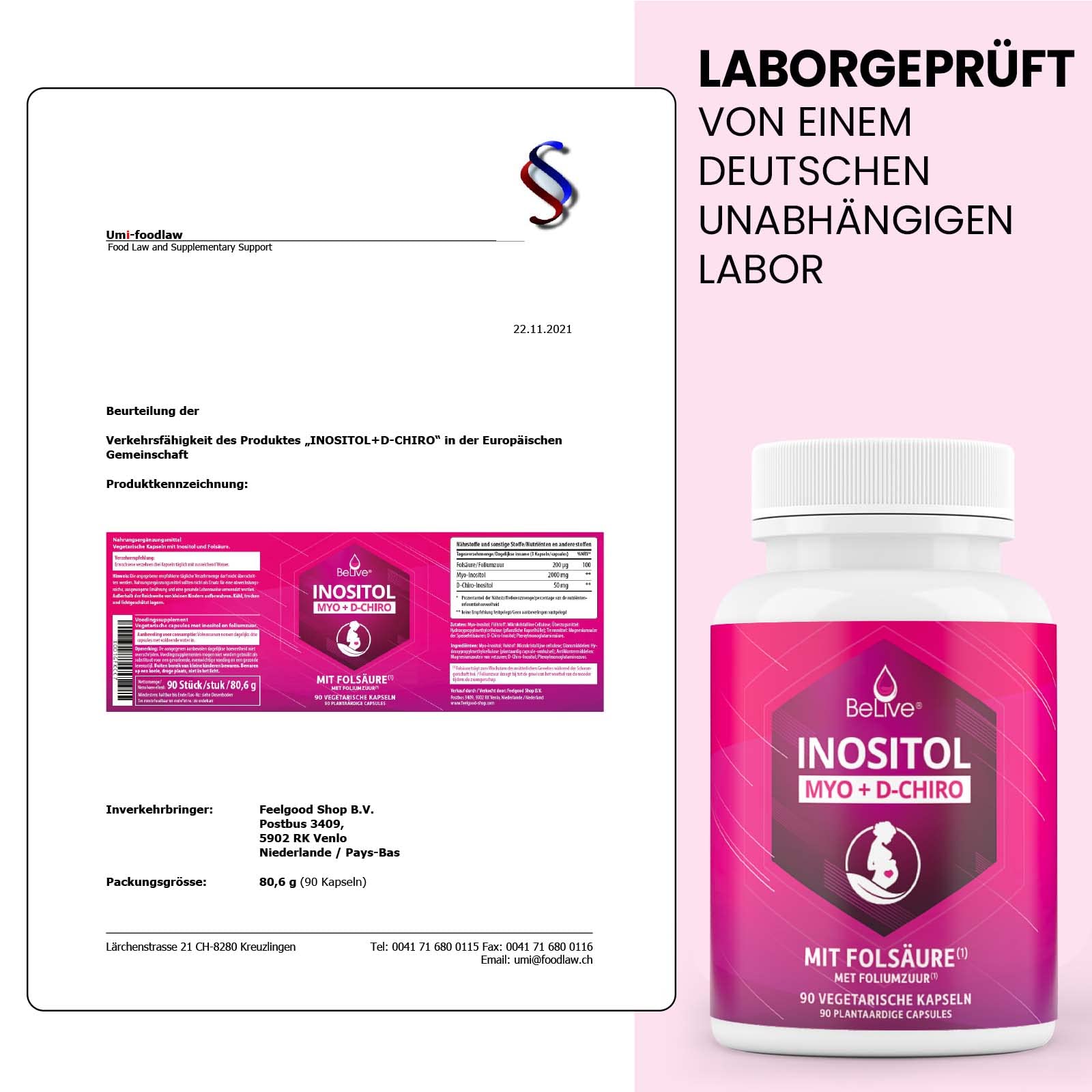 Myo-Inositol & D-Chiro Inositol Supplement for Bahrain