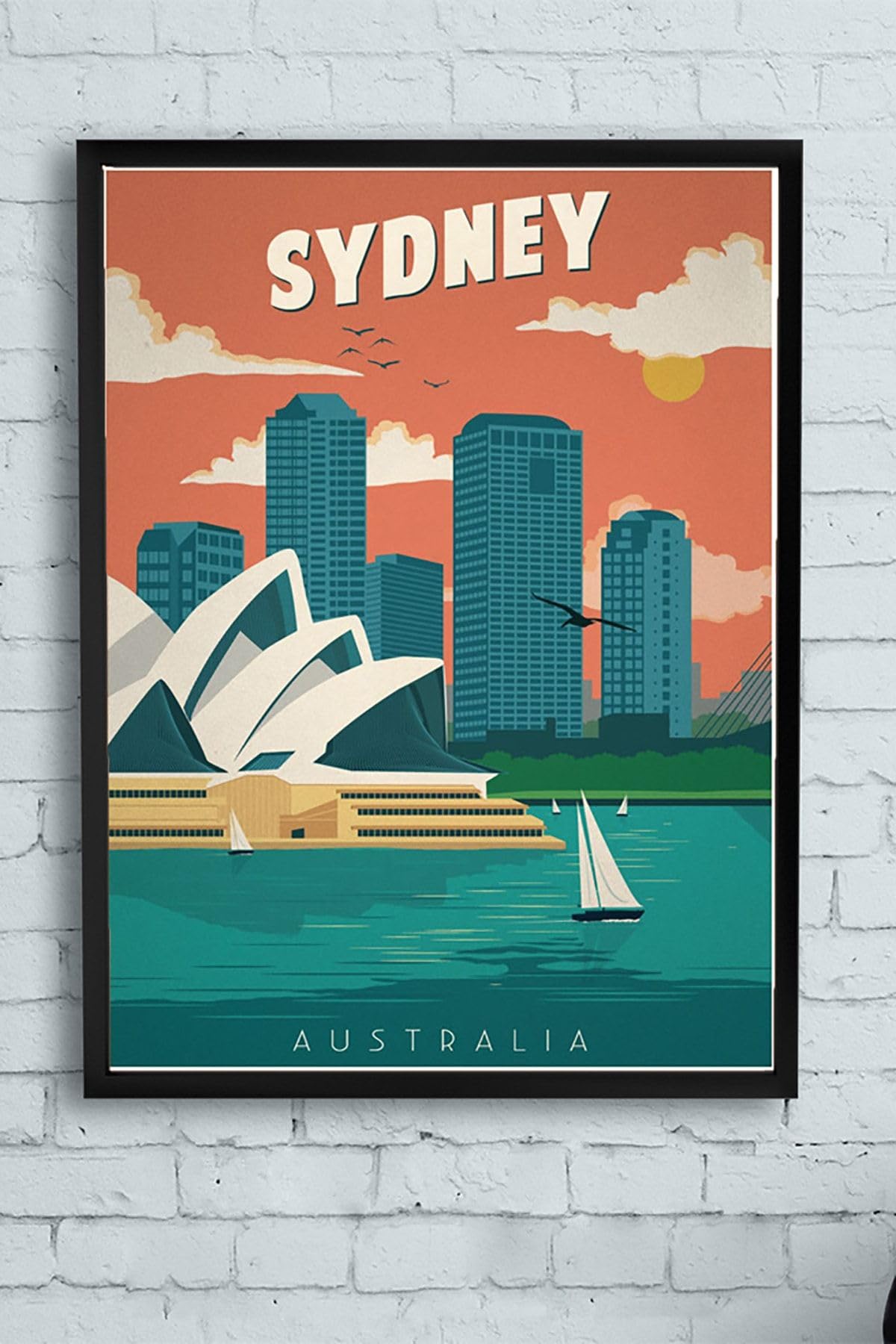 Postermanya (pster13268) Sidney Vintage Çerçeveli Tablo (50x70cm)